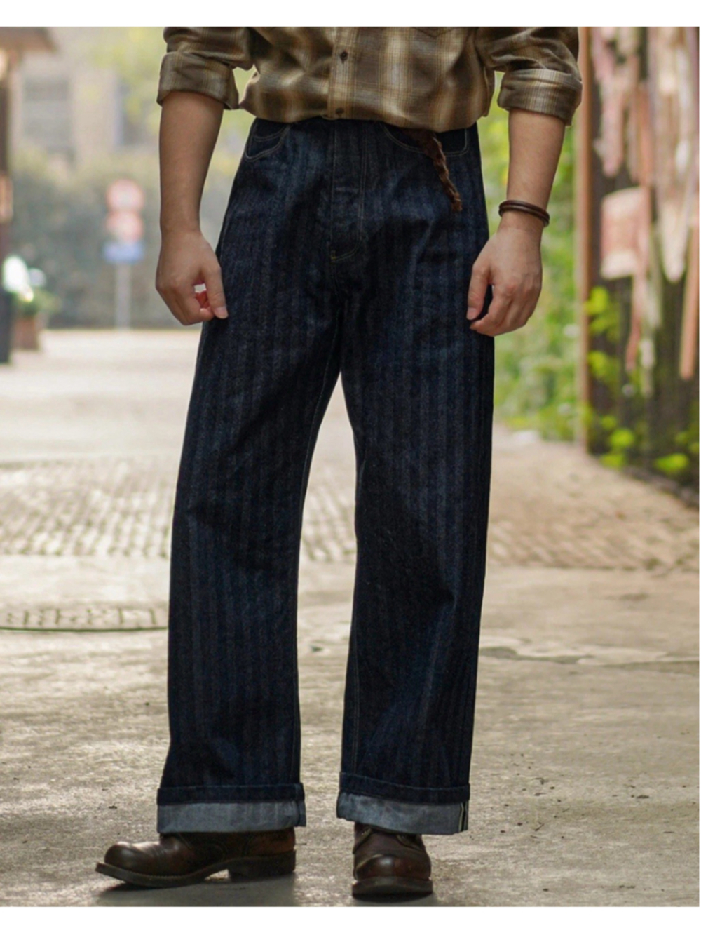 Annual Ring Jeans 1870s 15 oz Herringbone Selvedge Denim Work Jeans W33 L 33x29